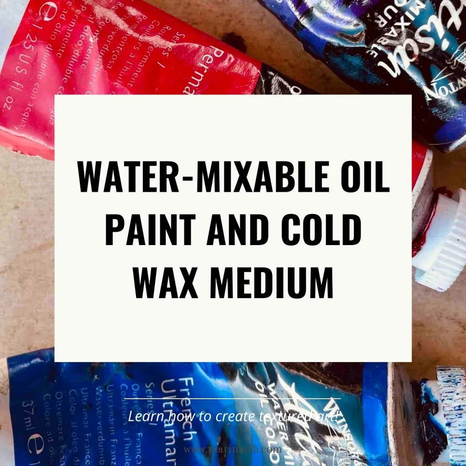 Les peintures à l'huile diluables à l'eau et le médium à la cire froide