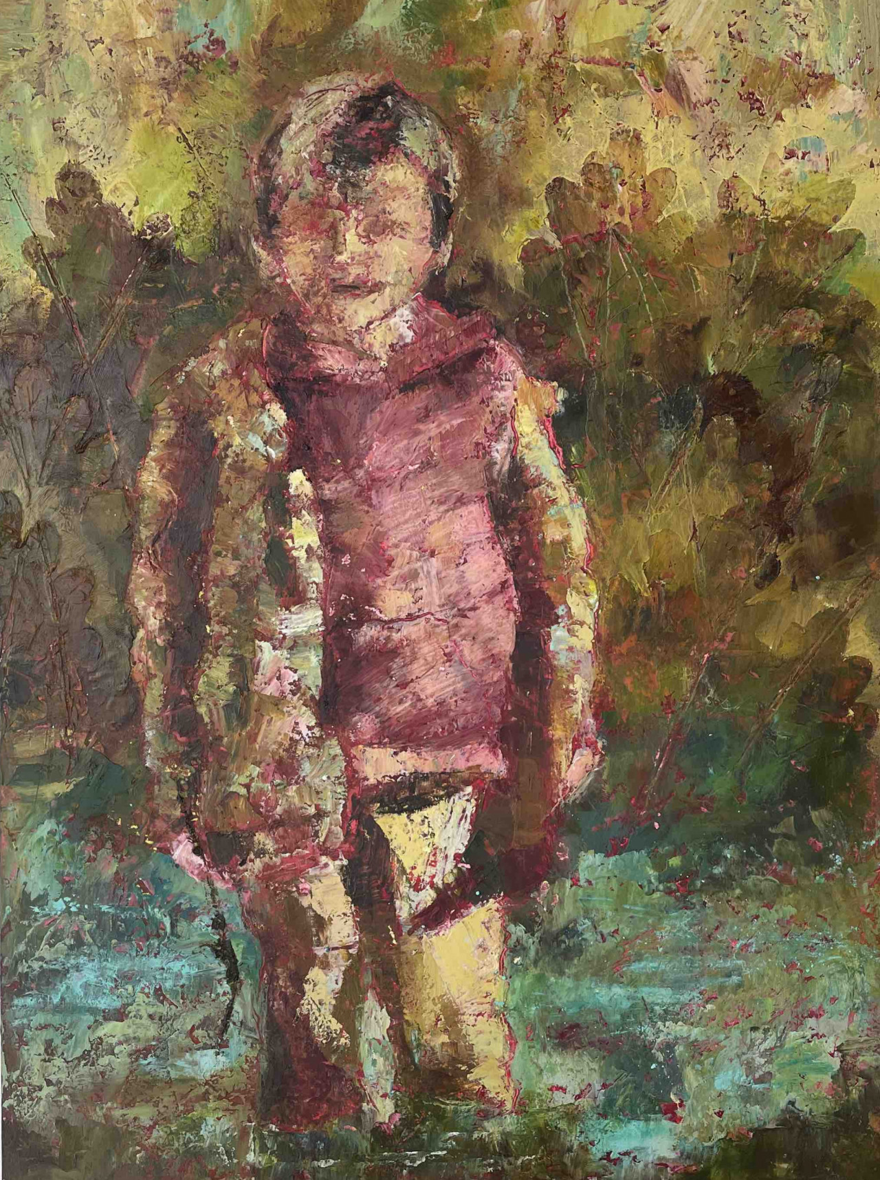 A textured child portrait from the class