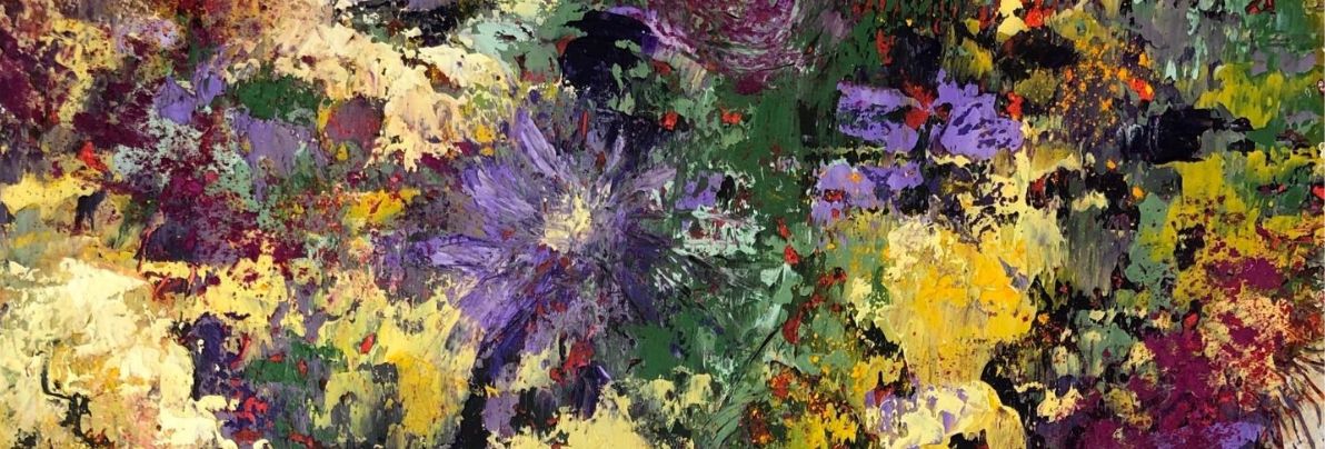 Build rich texture, layer colour, and discover flowers hiding in the paint.