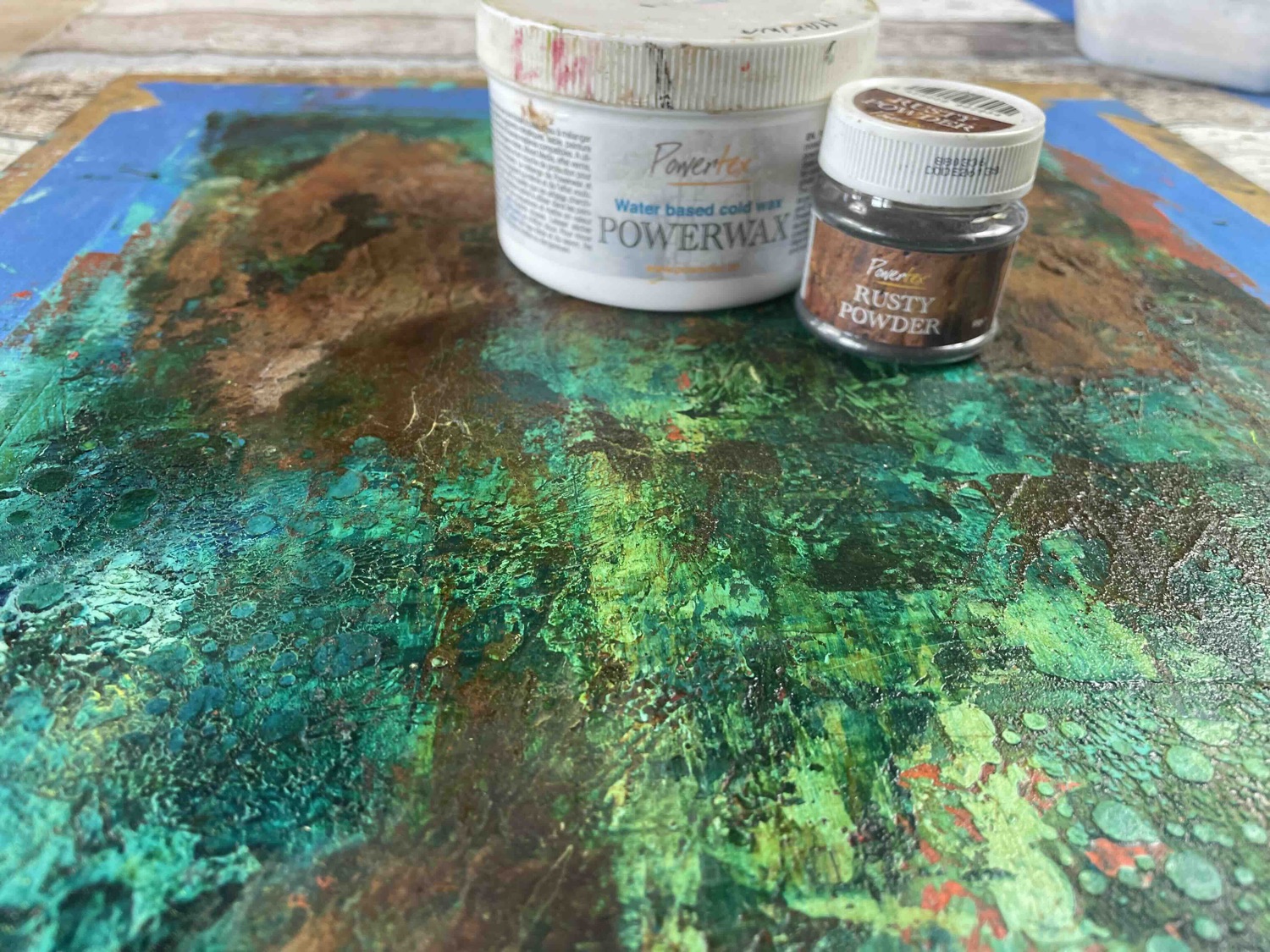 Bonus: a portrait using rust powder