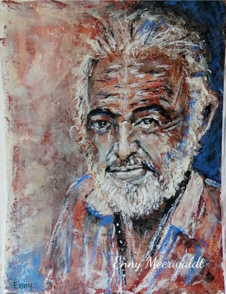 Student artwork — Textured Portraits & Golden Girls