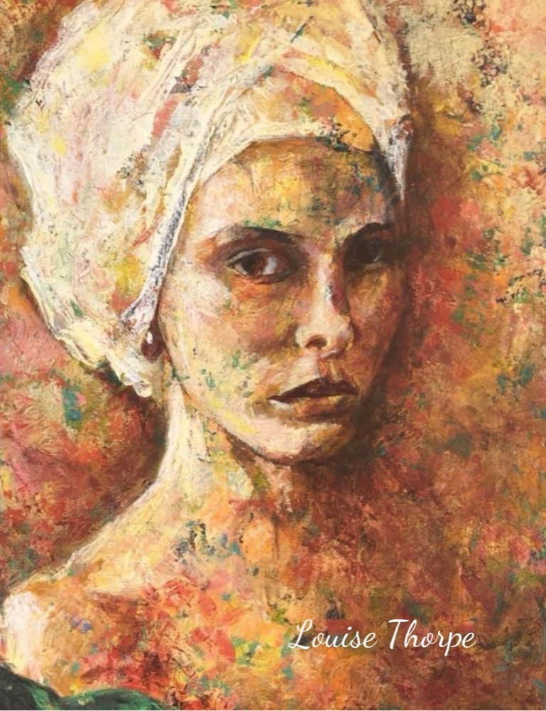 Student artwork — Textured Portraits & Golden Girls