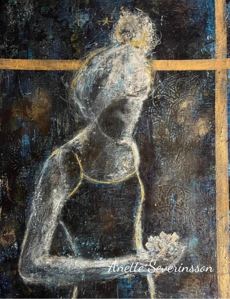 Student artwork — Textured Portraits & Golden Girls
