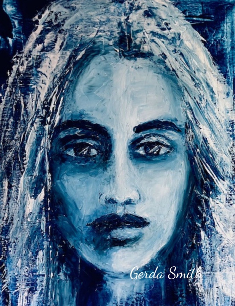 Student artwork — Textured Portraits & Golden Girls