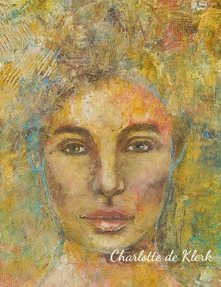 Student artwork — Textured Portraits & Golden Girls