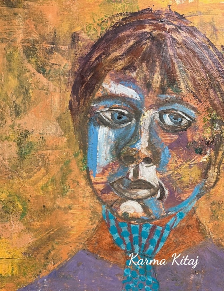 Student artwork — Textured Portraits & Golden Girls