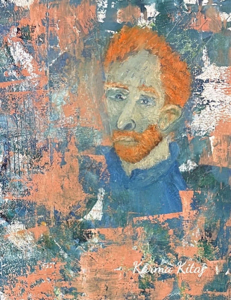 Student artwork — Textured Portraits & Golden Girls