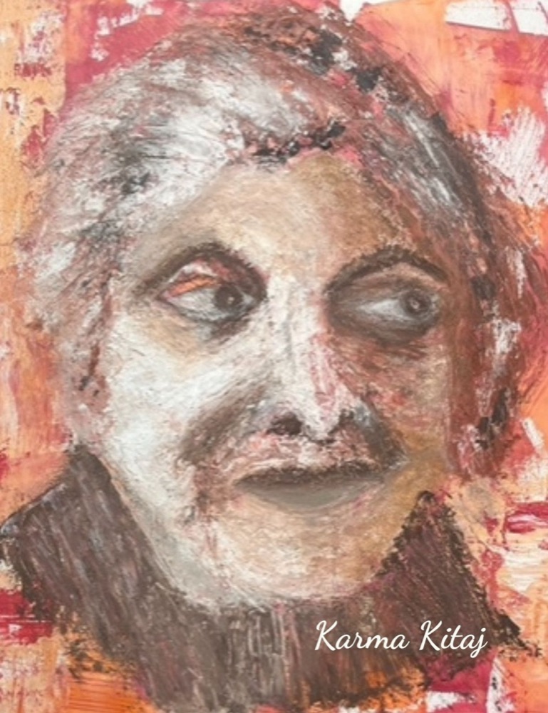 Student artwork — Textured Portraits & Golden Girls